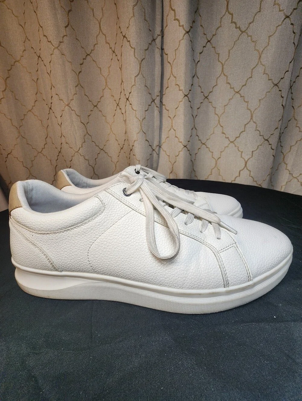 Aldo White Leather Low-Top Sneakers